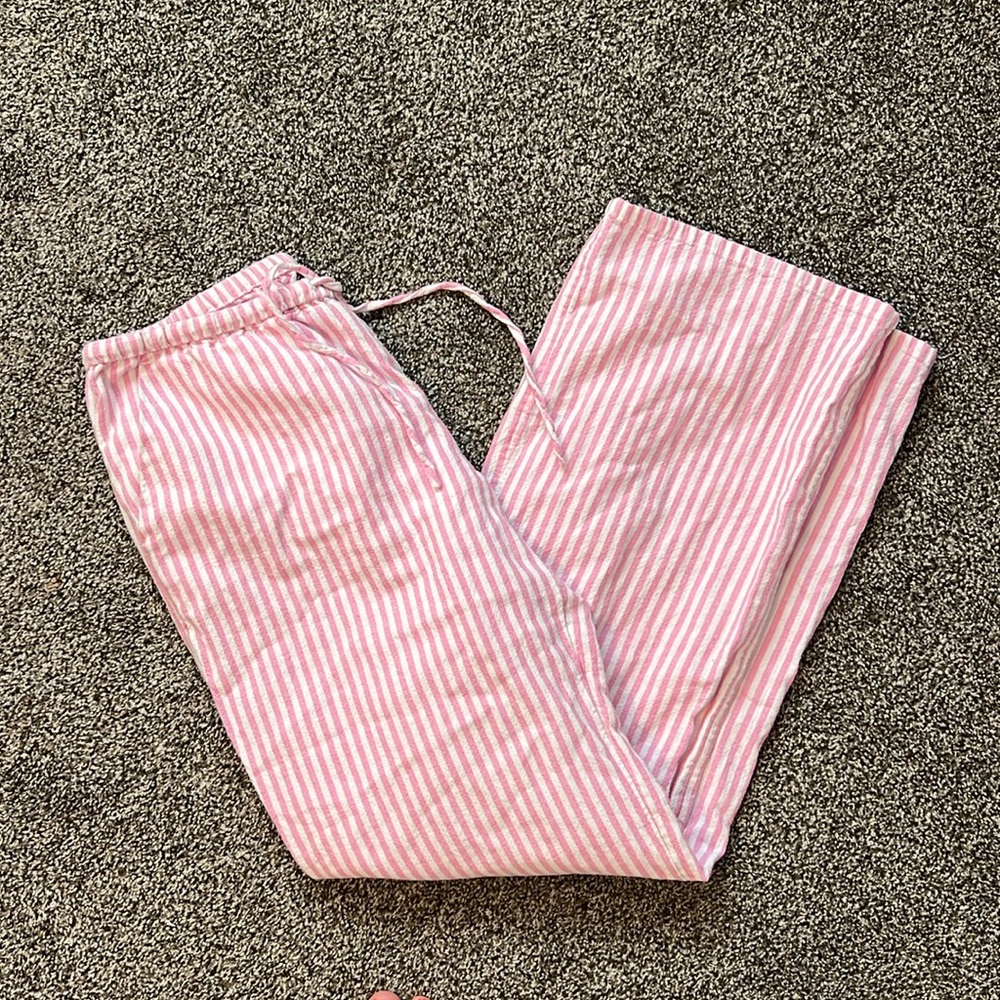 LINEN STRIPE PANTS